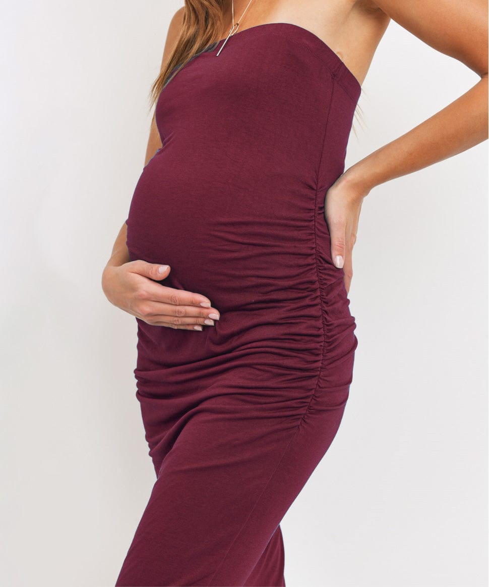 Solid Rayon Jersey Tube Dress Hello Miz Maternity and Nursing Preggi Central Maternity Shop