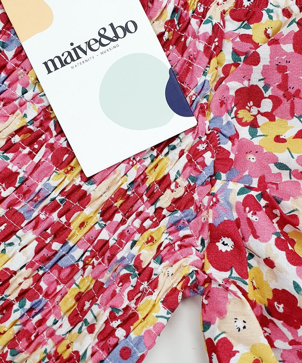 Confetti Shirred Maternity Dress Maive & Bo Maternity Preggi Central Maternity Shop