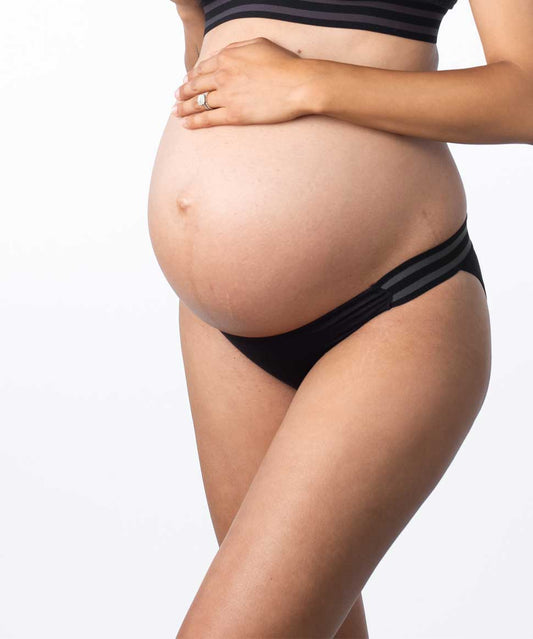 Spencer 3 Packs Maternity Underwear Pregnancy Postpartum Panties Under The  Bump Bikinis Womens Cotton Briefs Maternity Panties (2XL, Black)