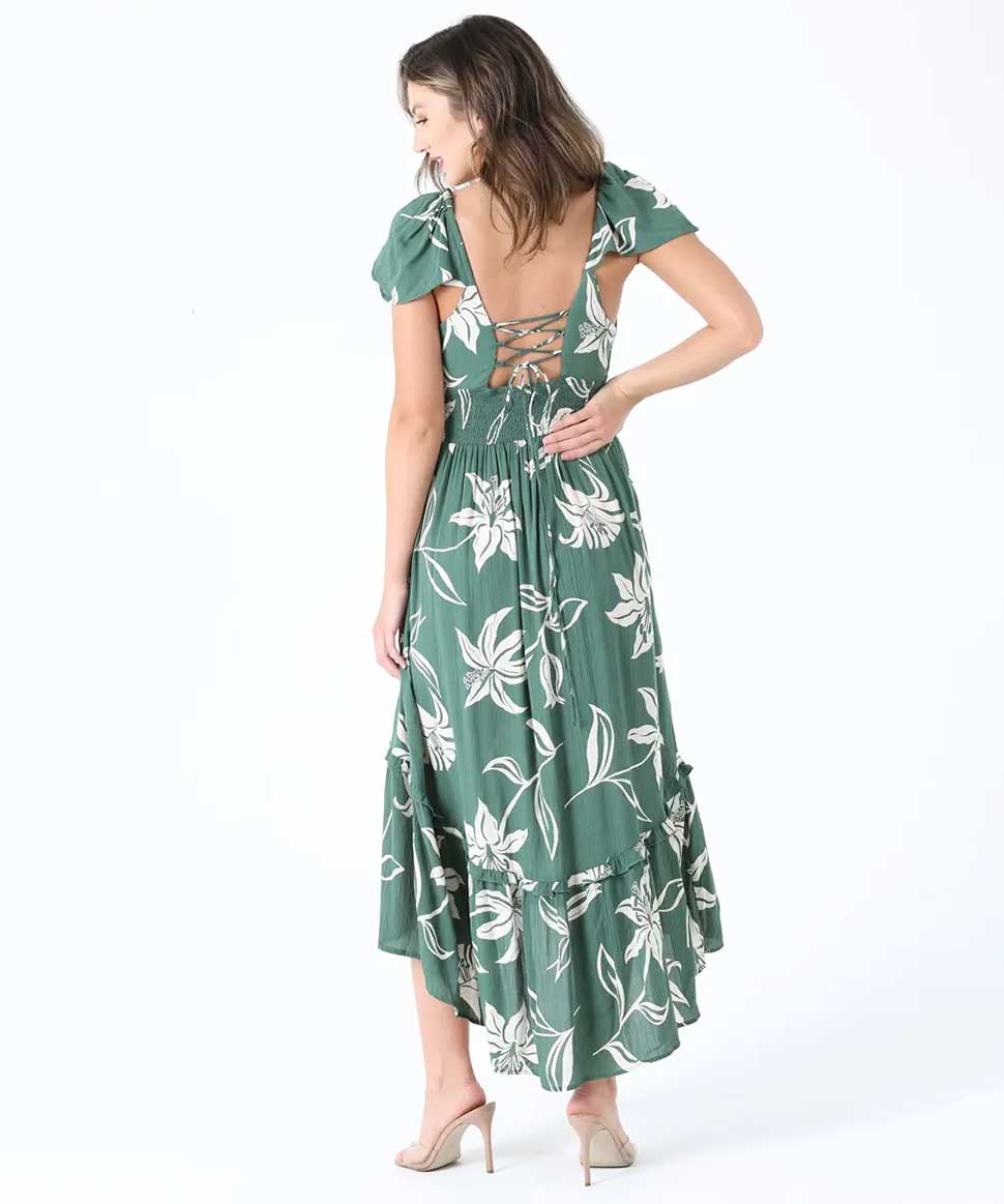 Paradise Flutter Sleeve Dress ANGIE Maternity Preggi Central Maternity Shop