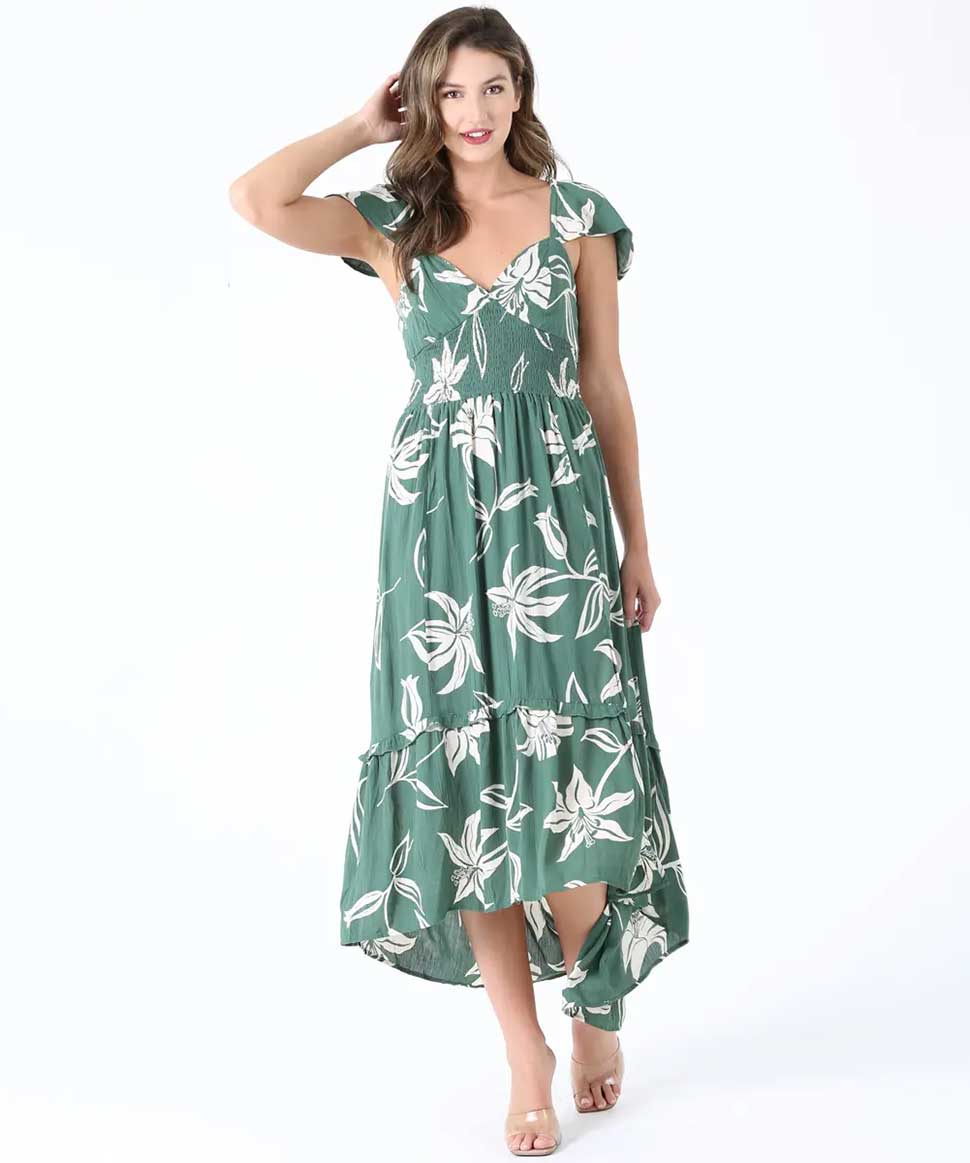 Paradise Flutter Sleeve Dress ANGIE Maternity Preggi Central Maternity Shop