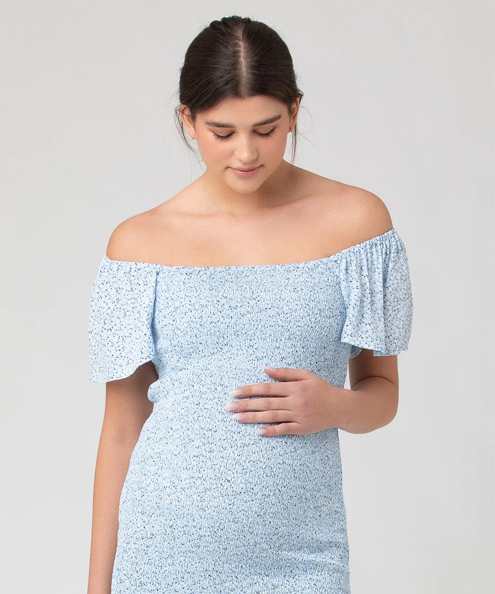 Selma Shirred Dress Ripe Maternity Maternity Preggi Central Maternity Shop