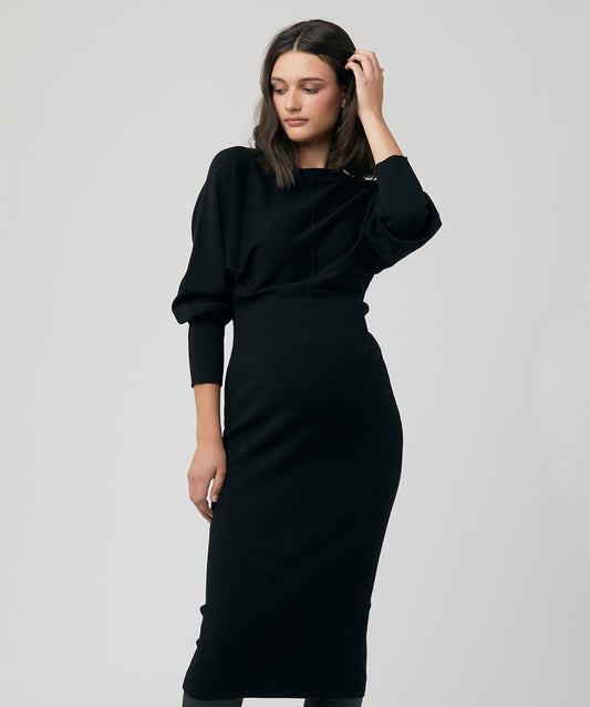 Sloane Knit Dress Black Ripe Maternity Maternity Preggi Central Maternity Shop