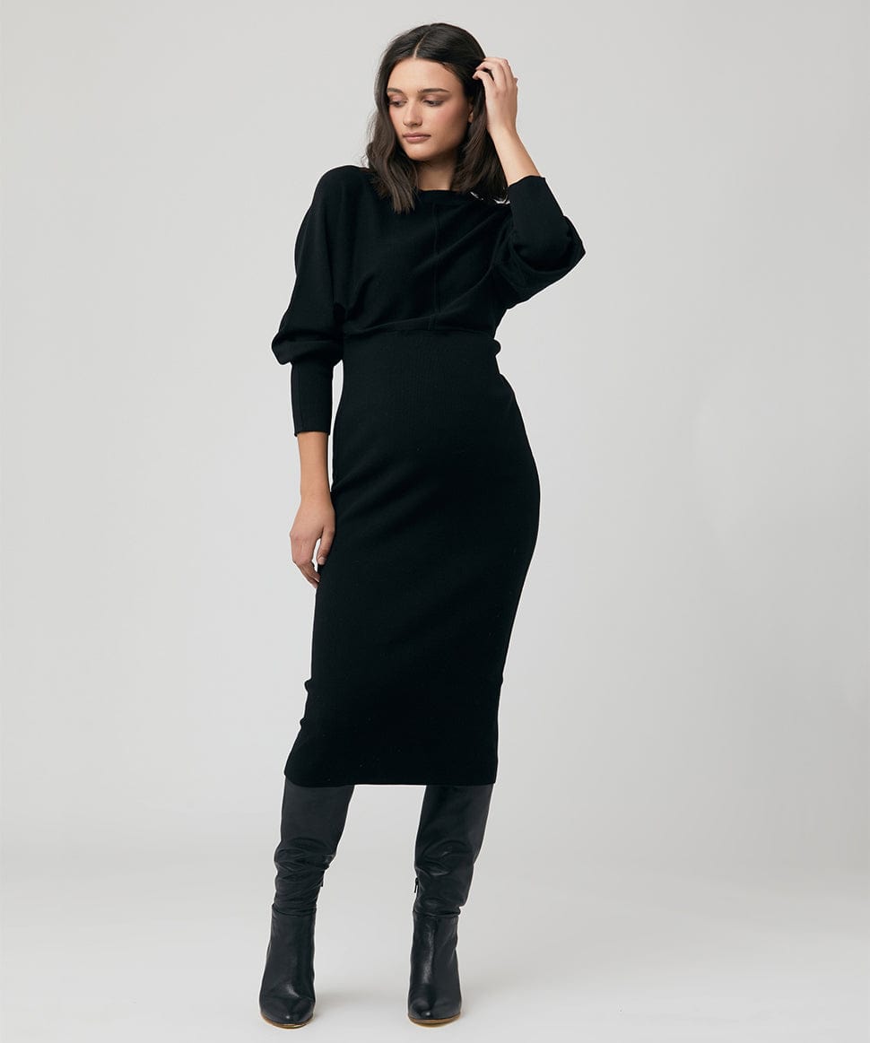 Sloane Knit Dress Black Ripe Maternity Maternity Preggi Central Maternity Shop