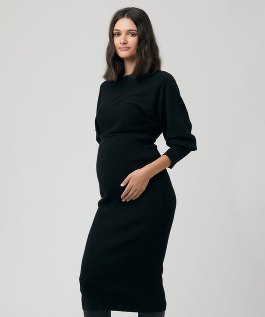 Sloane Knit Dress Black Ripe Maternity Maternity Preggi Central Maternity Shop