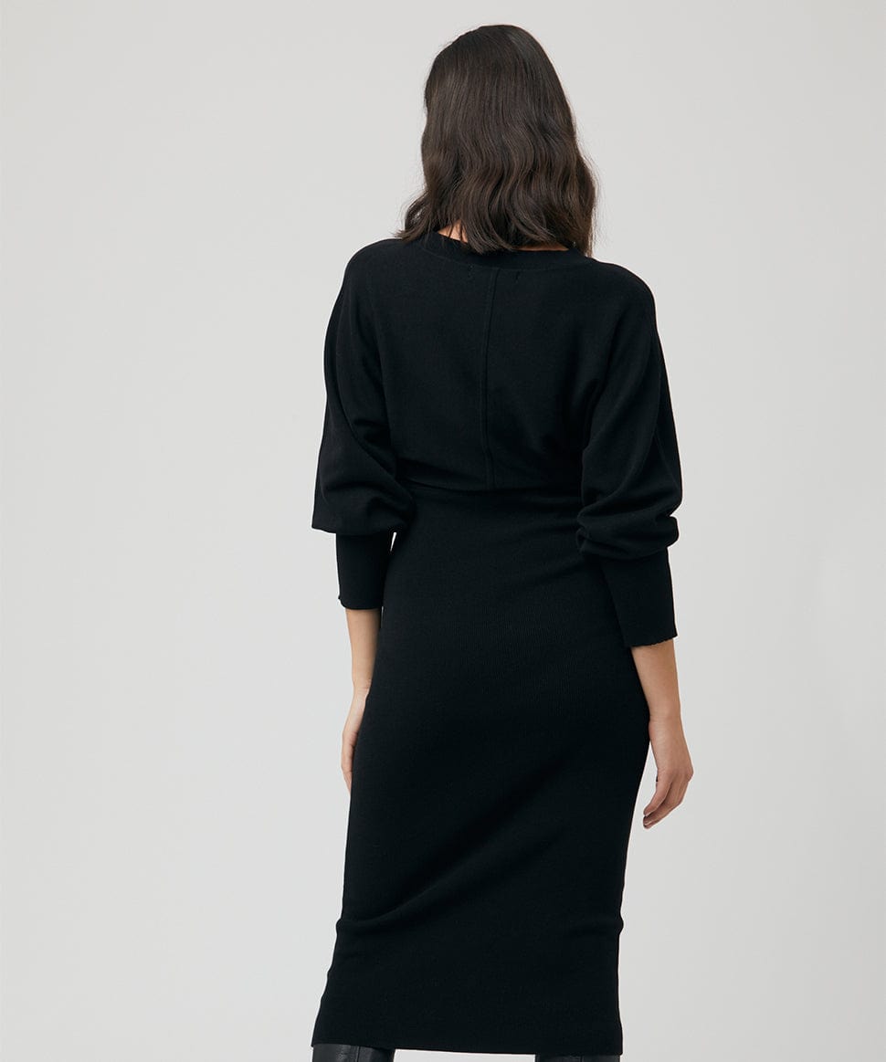 Sloane Knit Dress Black Ripe Maternity Maternity Preggi Central Maternity Shop