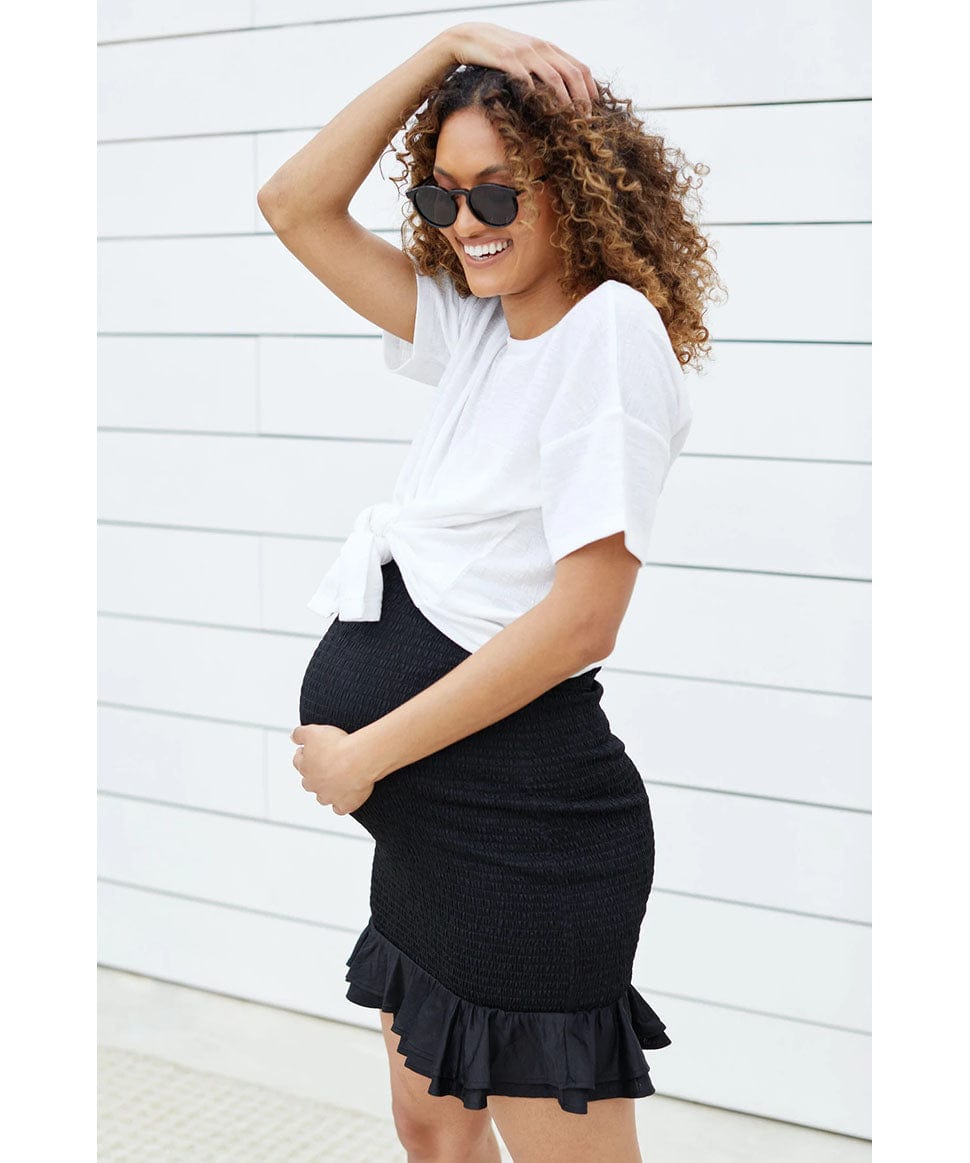 Utopian Shirred Skirt BAE the label Maternity Preggi Central Maternity Shop