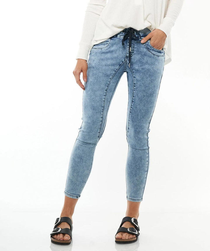 Walk This Way Denim Jogger BAE the label Maternity Preggi Central Maternity Shop