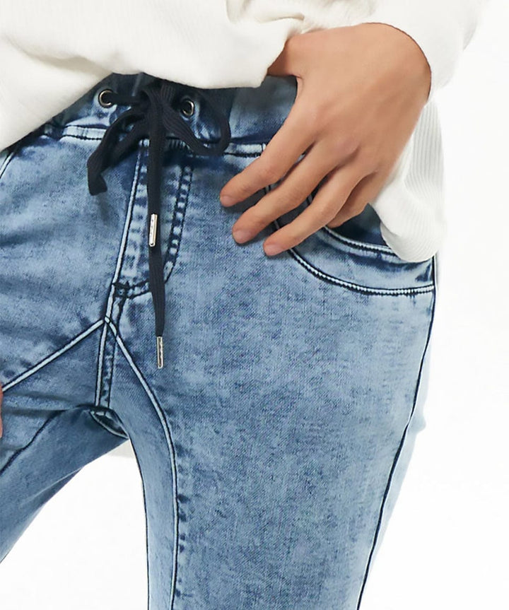 Walk This Way Denim Jogger BAE the label Maternity Preggi Central Maternity Shop