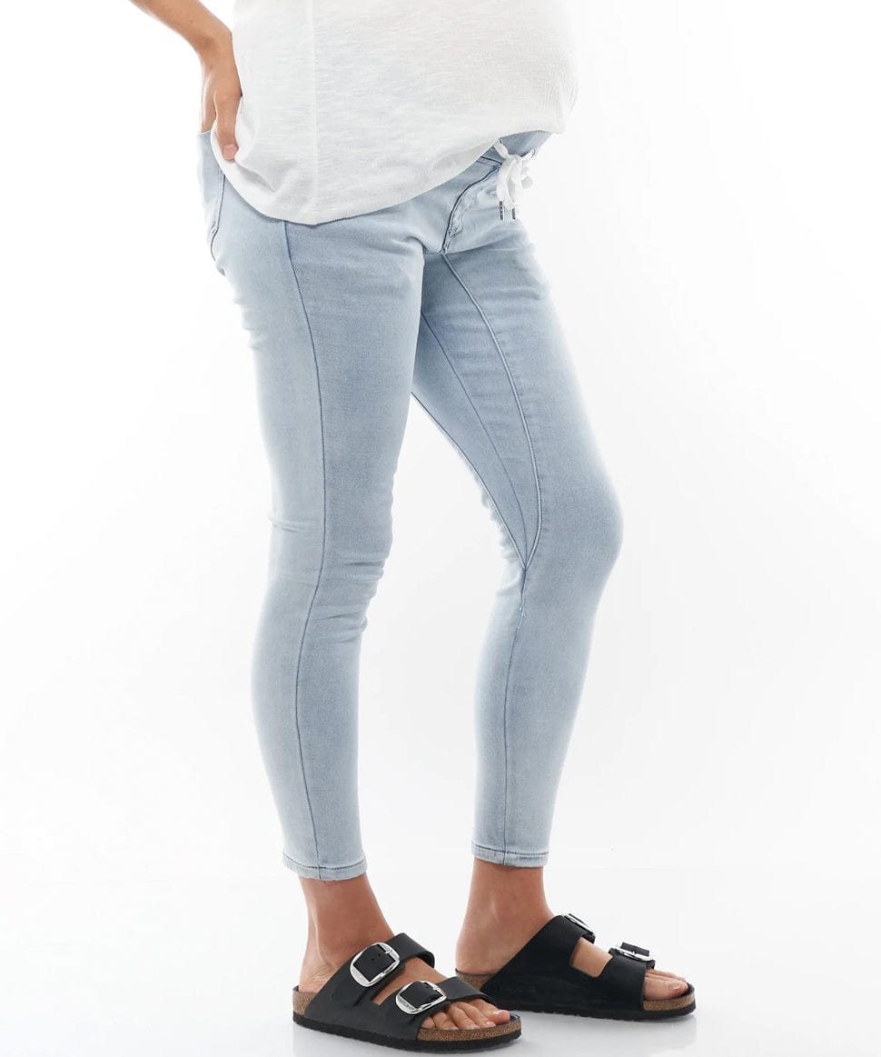 Walk This Way Denim Jogger BAE the label Maternity Preggi Central Maternity Shop