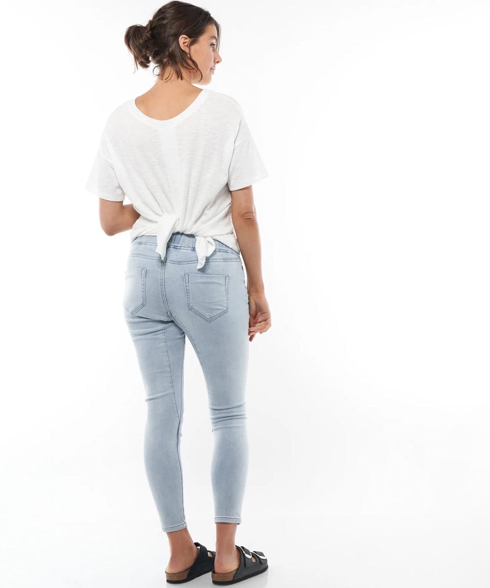 Walk This Way Denim Jogger BAE the label Maternity Preggi Central Maternity Shop