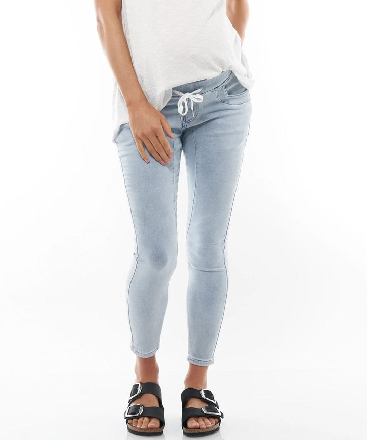 Walk This Way Denim Jogger BAE the label Maternity Preggi Central Maternity Shop