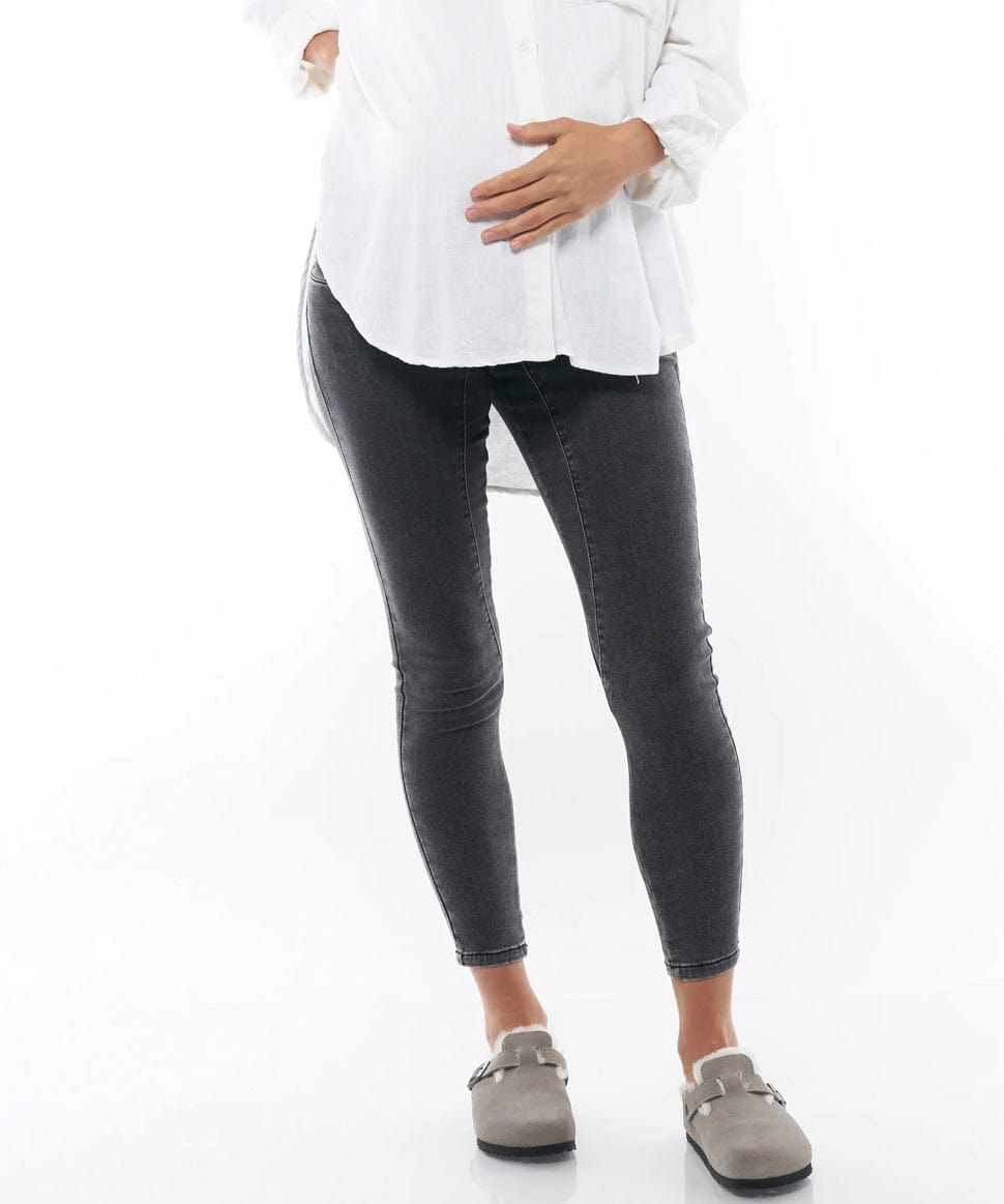 Walk This Way Denim Jogger BAE the label Maternity Preggi Central Maternity Shop
