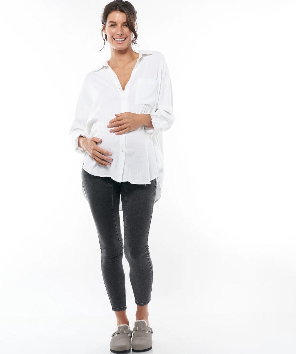 Walk This Way Denim Jogger BAE the label Maternity Preggi Central Maternity Shop