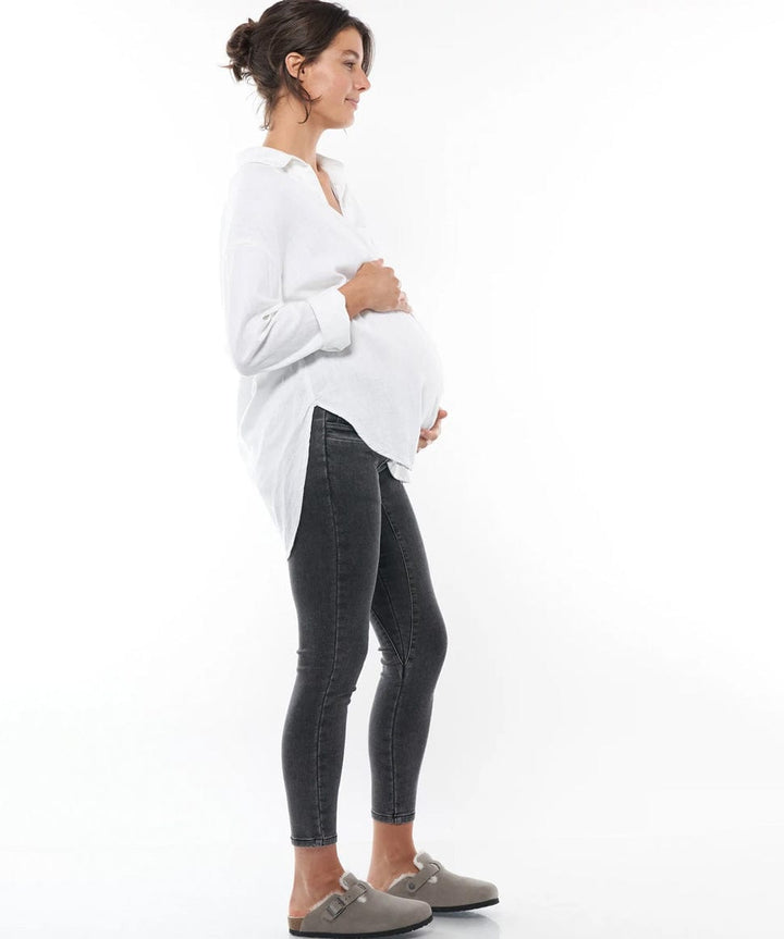 Walk This Way Denim Jogger BAE the label Maternity Preggi Central Maternity Shop
