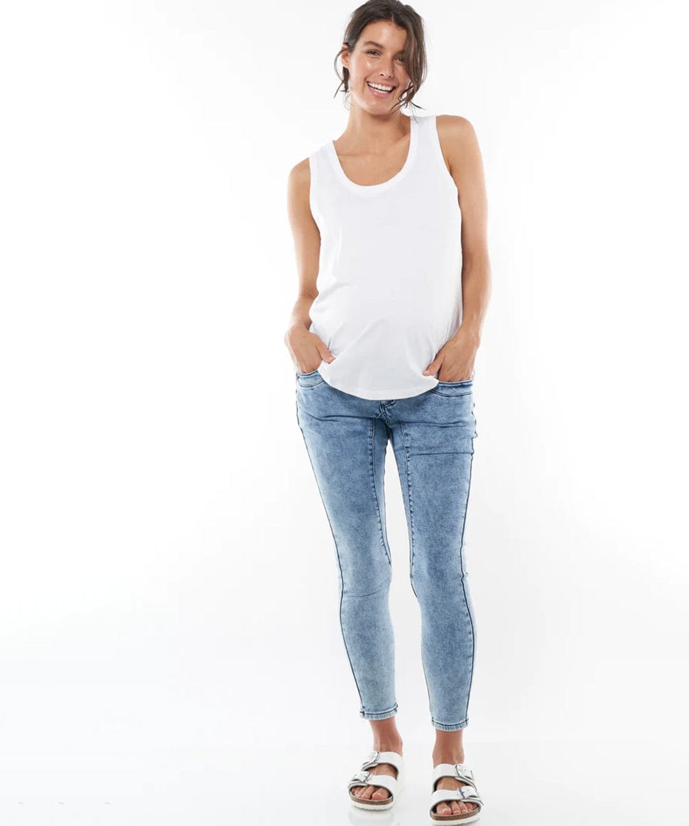 Walk This Way Denim Jogger BAE the label Maternity Preggi Central Maternity Shop