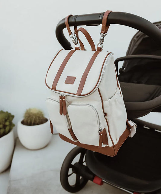 Canvas Nappy Backpack - Natural OiOi Other Preggi Central Maternity Shop