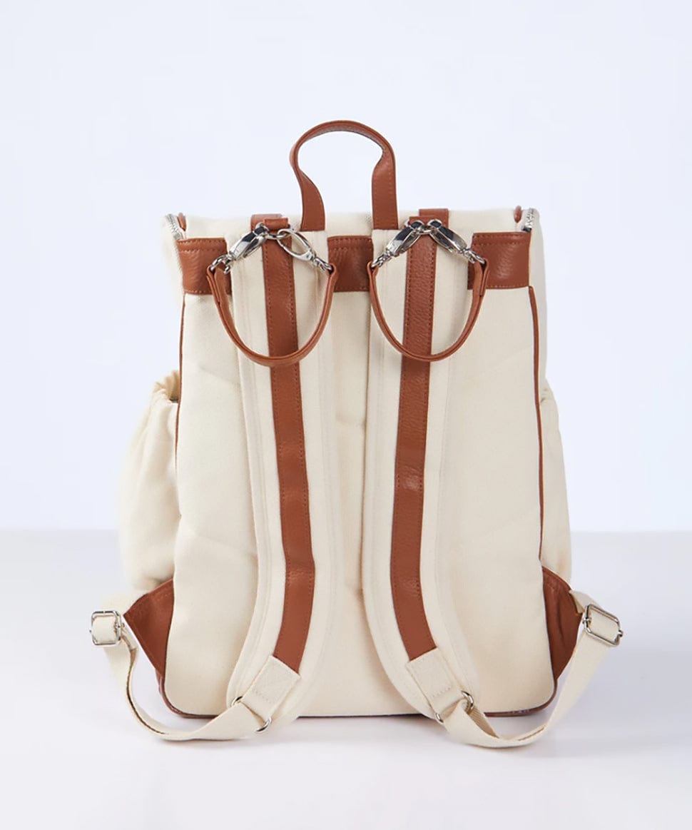 Canvas Nappy Backpack - Natural OiOi Other Preggi Central Maternity Shop