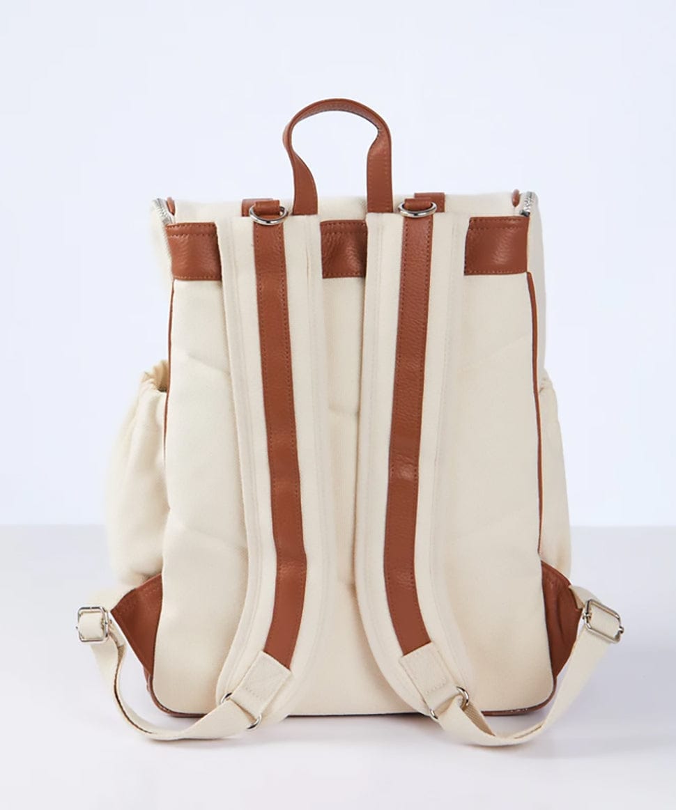 Canvas Nappy Backpack - Natural OiOi Other Preggi Central Maternity Shop