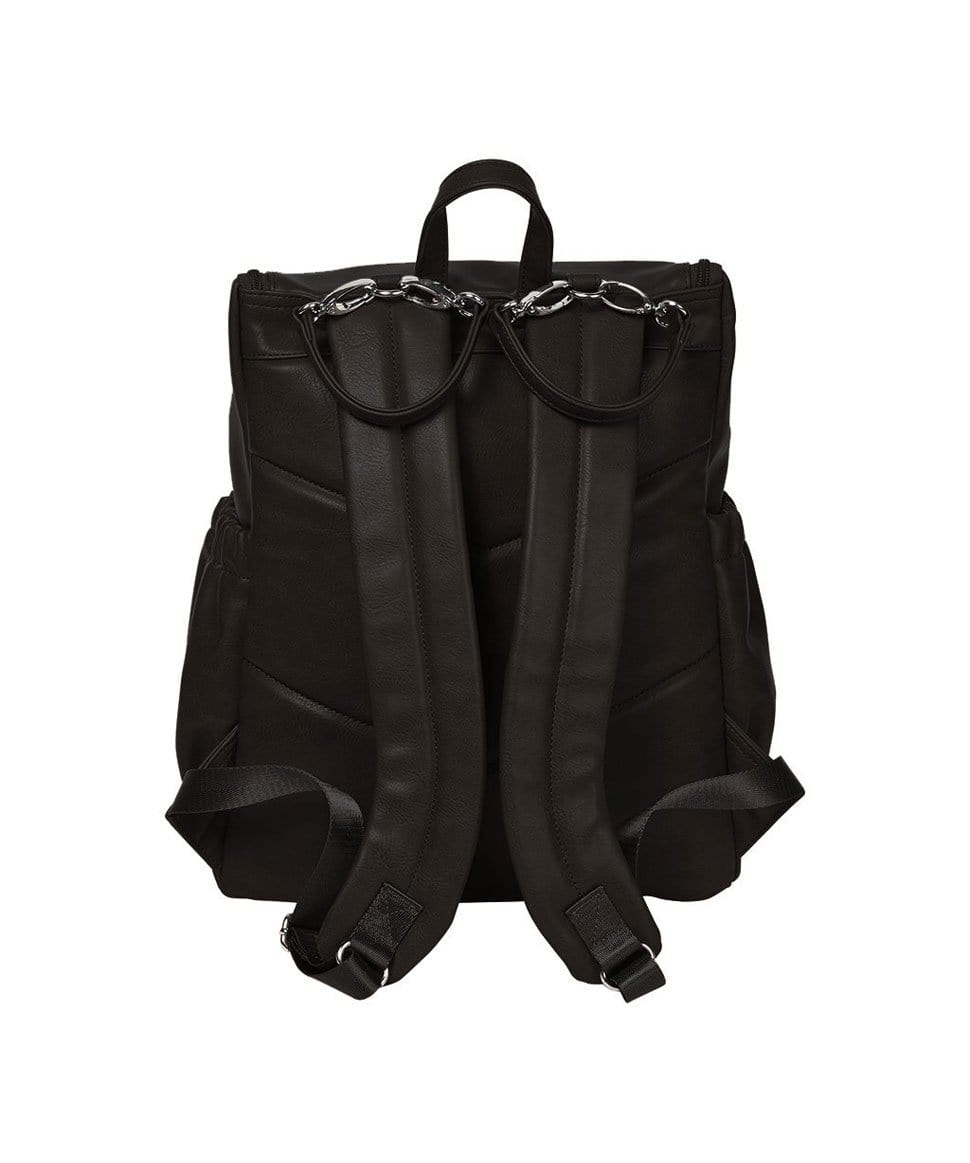 Signature Nappy Backpack - Black Vegan Leather