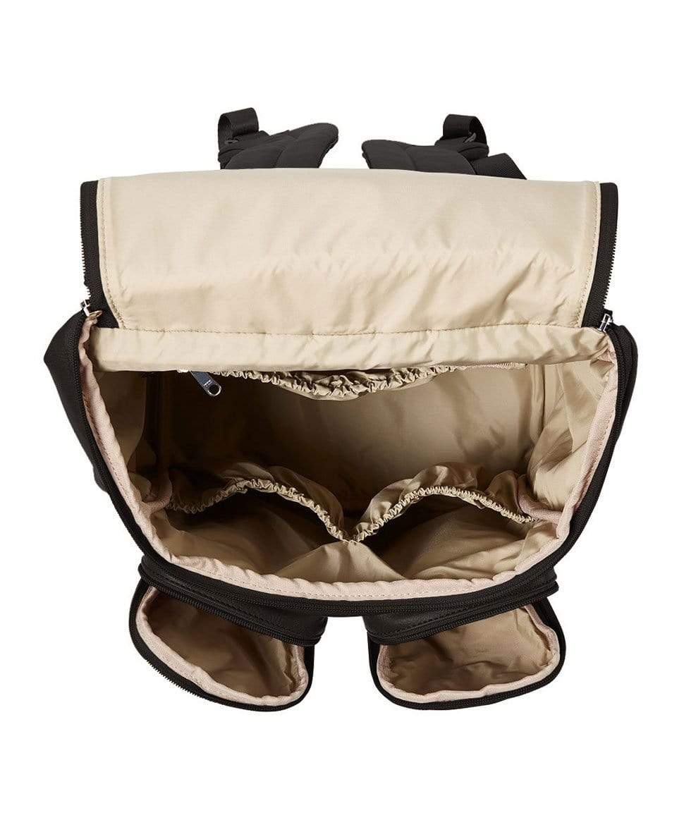 Signature Nappy Backpack - Black Vegan Leather