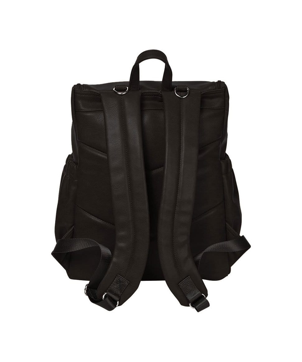 Signature Nappy Backpack - Black Vegan Leather