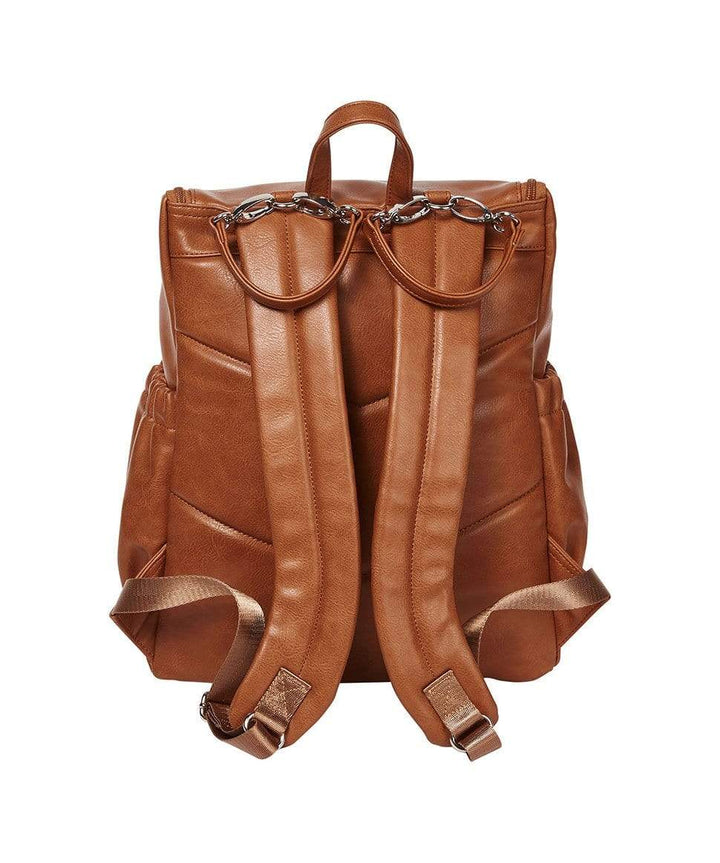 Signature Nappy Backpack - Tan Vegan Leather