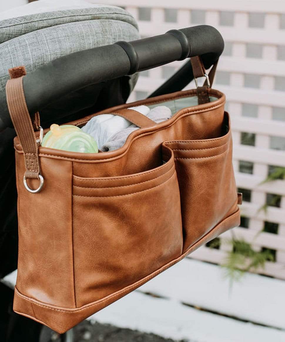 Faux Leather Stroller Organiser/Pram Caddy OiOi Other 9328046008141 Preggi Central Maternity Shop