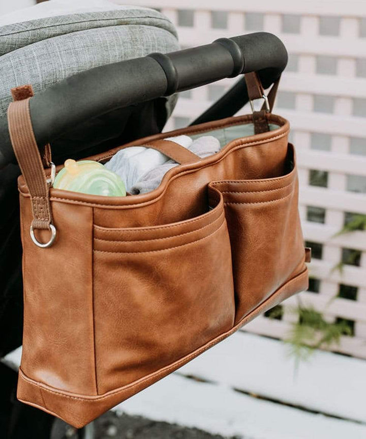 Faux Leather Stroller Organiser/Pram Caddy OiOi Other 9328046008141 Preggi Central Maternity Shop