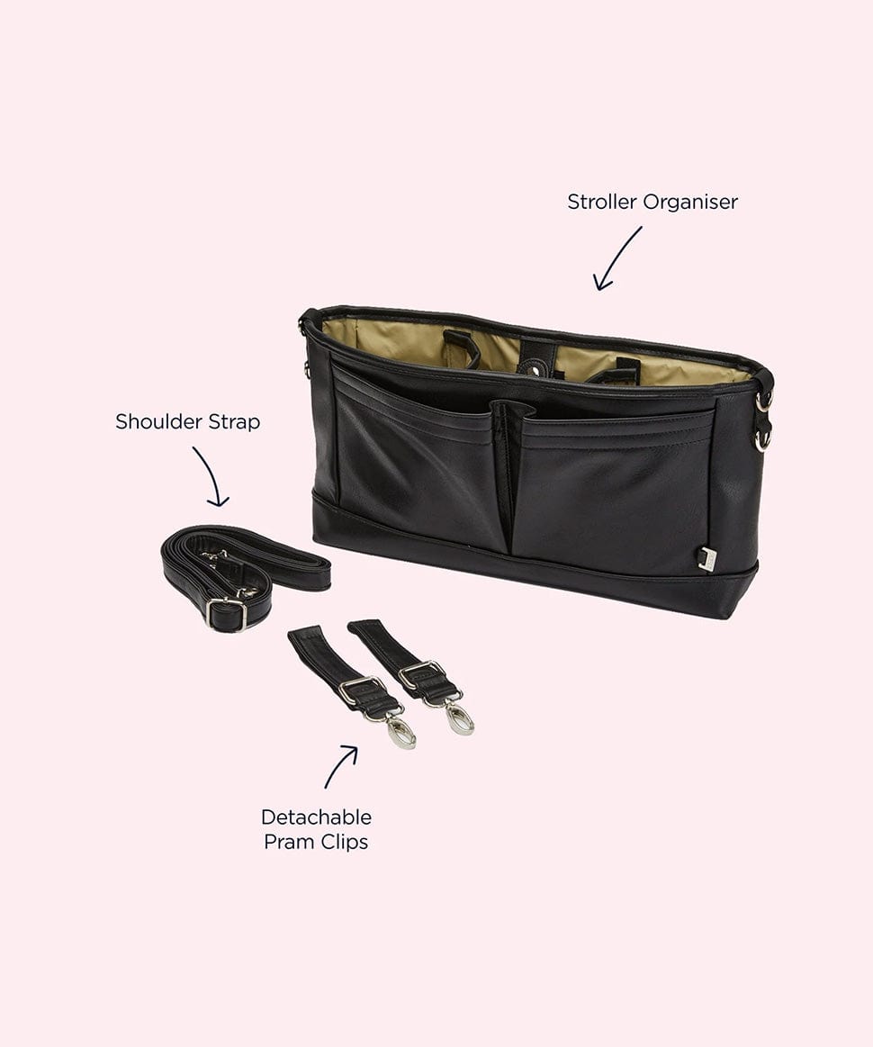 Faux Leather Stroller Organiser/Pram Caddy OiOi Other 9328046008158 Preggi Central Maternity Shop