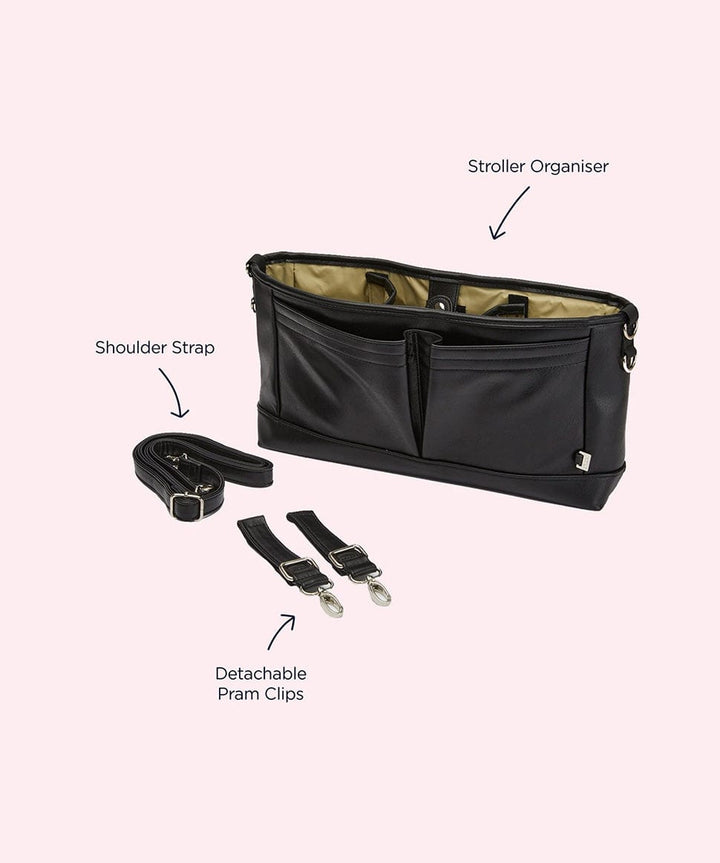 Faux Leather Stroller Organiser/Pram Caddy OiOi Other 9328046008158 Preggi Central Maternity Shop