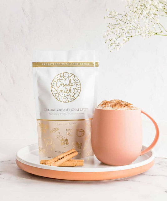 Deluxe Lactation Creamy Chai Latte Made to Milk Tea and Bikkies 0000002250 Preggi Central Maternity Shop