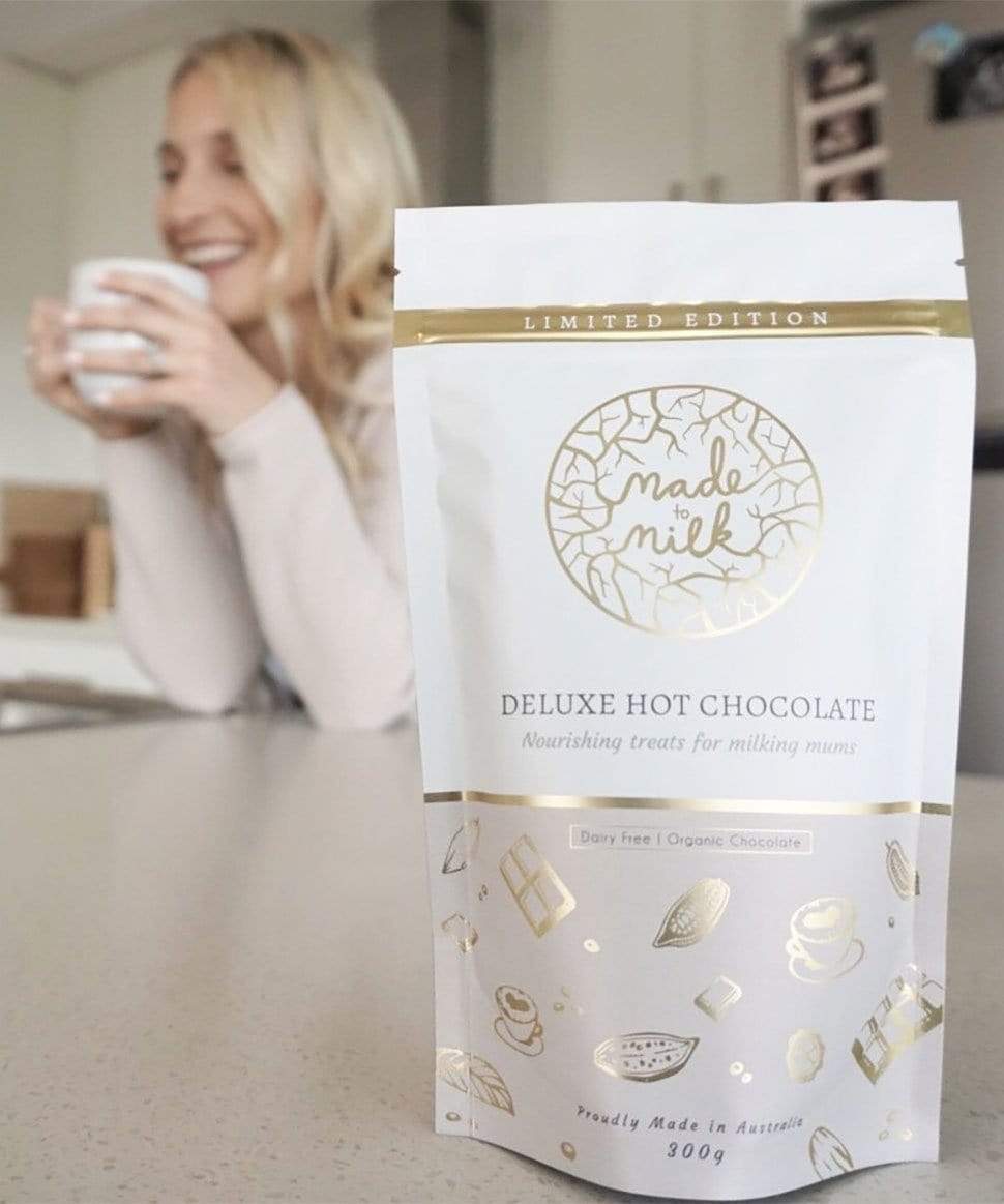 Deluxe Lactation Hot Chocolate Made to Milk Tea and Bikkies Preggi Central Maternity Shop