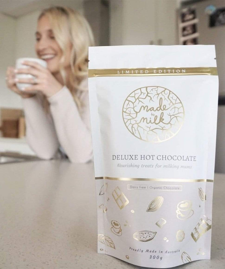 Deluxe Lactation Hot Chocolate Made to Milk Tea and Bikkies Preggi Central Maternity Shop