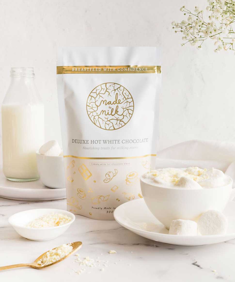 Deluxe Lactation White Hot Chocolate Made to Milk Tea and Bikkies 0000002248 Preggi Central Maternity Shop