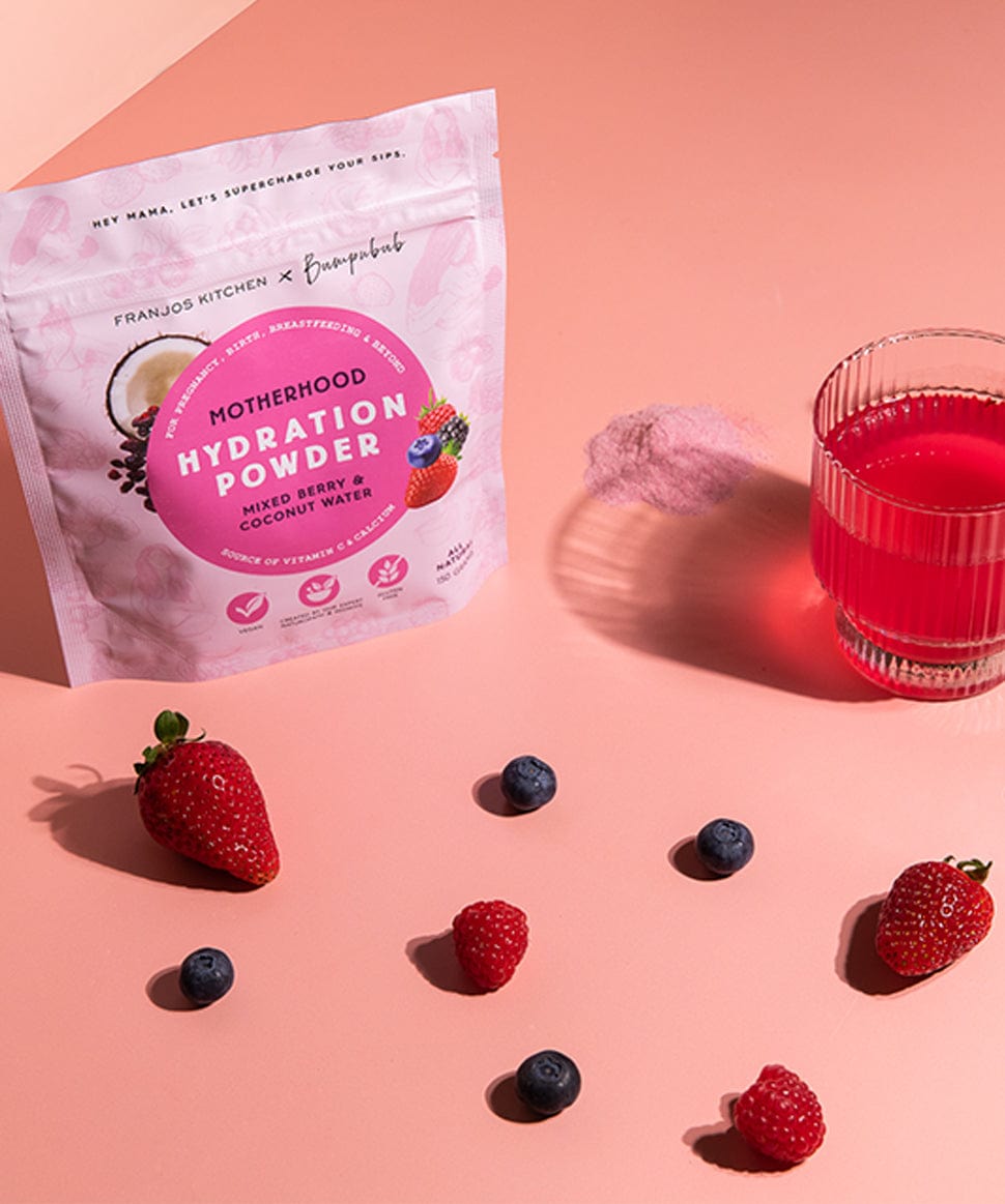 Motherhood Hydration Powder- Mixed Berry Franjos Kitchen Tea and Bikkies Preggi Central Maternity Shop